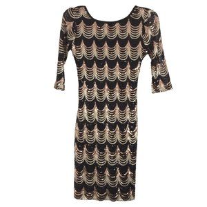 Crystal Doll Sequined Bodycon Dress Juniors Large